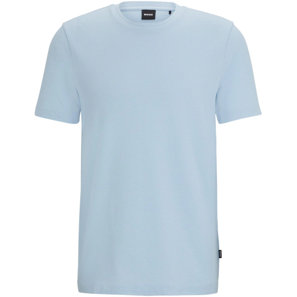 Hugo Boss Tiburt Jacquard T Shirt - Light Blue 450